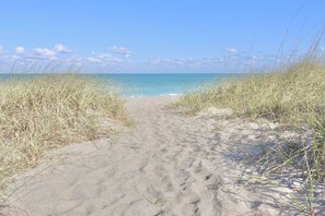 Walk or bike to several private beach access areas within Ocean Village.