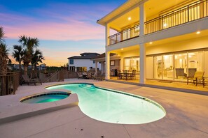 Enjoy the glimmering private pool!