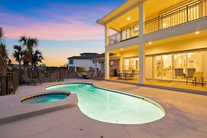 Enjoy the glimmering private pool!