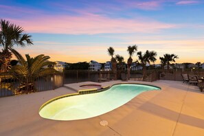 End the day with a night swim!
