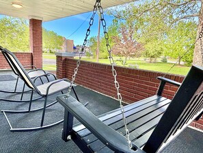 Venture outside to enjoy the idyllic front porch with a view.