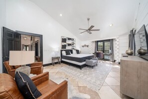 Indulge yourself in the primary bedroom with adjoining bathroom with jetted tub and shower.