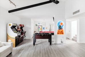 Game Room w/ Foosball, Board Games, Billiards, Ping-Pong, and Arcade Games