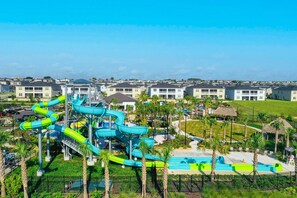 Explore the sprawling amenities of our resort from above, showcasing the vast array of recreational offerings available. - Experience the true essence of relaxation and luxury as you survey our resort amenities from the sky