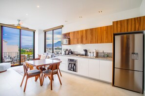 The condo is spacious and boasts a stylish décor
