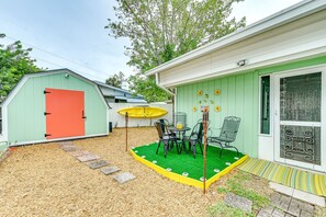 Fenced Backyard | Paddleboard Provided | Gas Grill | Outdoor Dining Areas