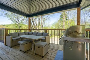 View of the outside terrace with a bbq available year round