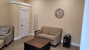 Living Room with Closet to hang your clothes