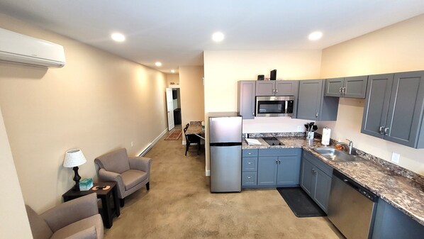 Fully equipped kitchen for meal preparation
