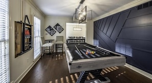 Game Room #1: Pool Table with Table Tennis Topper available as well!