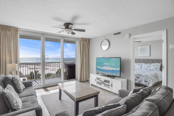 Living room and the view