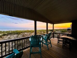 Ocean front, gorgeous sunsets