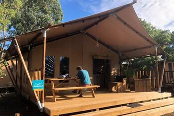 Camping Seasonova Les Vosges du Nord *** - WOOD LODGE - with sanitary facilities for 4 people