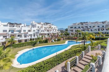 Apartment 'Modern 3 Bed, Sea View and Pool' with Shared Pool, Wi-Fi and Air Conditioning