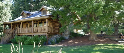 Front and side of the house coming up the driveway
