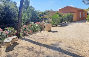 outside