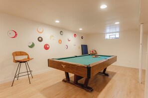 Enjoy the pool table and game room!