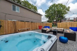 Sit and Relax in the brand new hot tub!