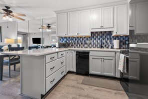 Indoors, Kitchen, Ceiling Fan, Furniture, Kitchen Island