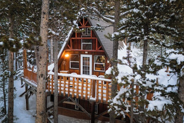 A-frame cabin in St. Mary’s Glacier area