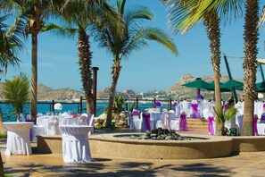 Outdoor banquet area