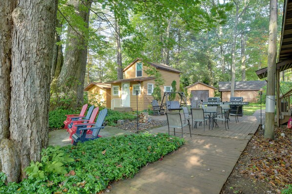 Mayville Vacation Rental | 1BR | 1BA | 450 Sq Ft | Stairs to Access