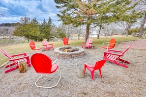 Fire Pit | Outdoor Seating | Lake Views