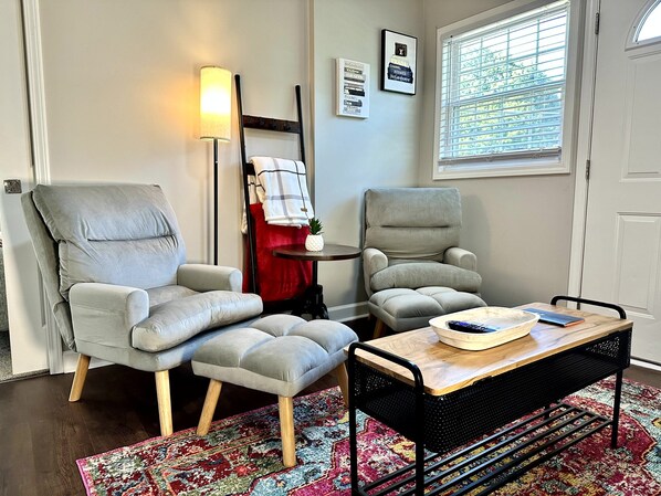 Cozy living room with comfy seating