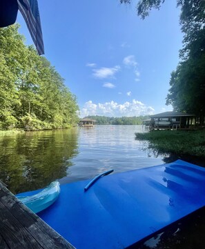 Enjoy our lake island and floating water mat for additional family fun.