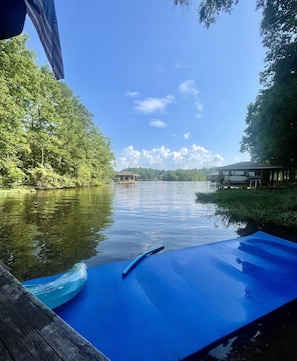 Enjoy our lake island and floating water mat for additional family fun.