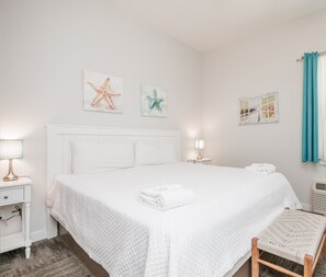Sleep better at Padre Escapes with our exclusive Clean Bed Promise, providing fresh linens, comforters, and towels washed at high temperatures exceeding CDC recommendations, setting us apart for a truly restful vacation