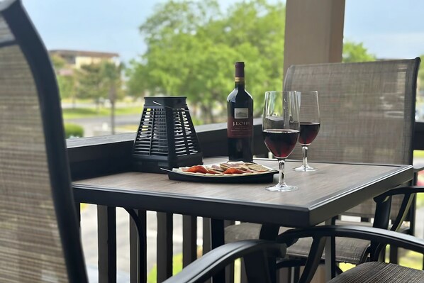 Your happy hour headquarters—family fun by day, peaceful balcony nights.