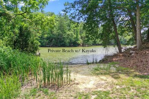 Load your kayaks right from the private beach area!