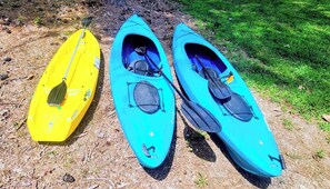 2 adult kayaks and one youth kayak for guests to use!
