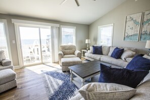 Main living area with ocean view