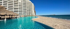 View of the beach and ocean from the Phase 3 pool