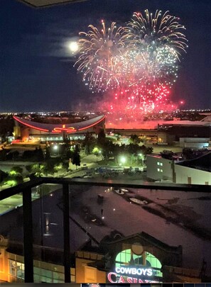 Stampede or other Celebratory Fireworks!!  Right outside your windows!!