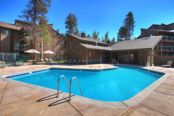 Chill by the pool in our clubhouse oasis. ♂️