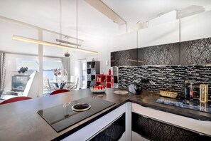 offene Küche im Wohnzimmer