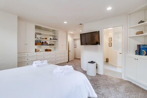 Custom cabinets and book shelf