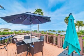 Views of the ocean from the front patio off the living room