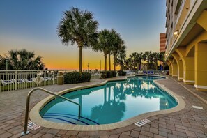 Outdoor pool perfect for unwinding