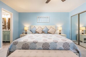 King size bed in bedroom 2.