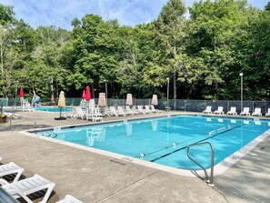 Community pool open in the summer months for guests to use. 