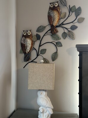 When you sleep at night, these owls are staring at you :)