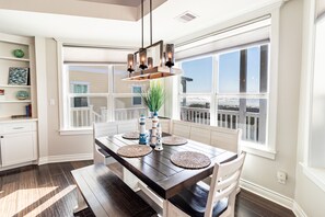 Dining area offer beautiful views of the Gulf!