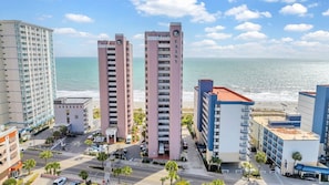 The iconic Palms Resort with art deco design is located in the heart of Myrtle Beach!