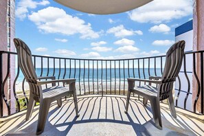 Enjoy morning coffee or afternoon cocktails on your ocean front balcony.