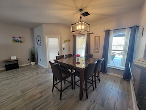 Dining table seats 6