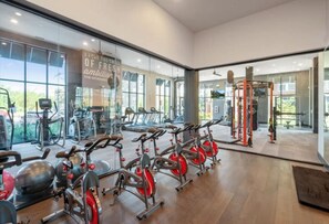 A gym that fun to workout in. Access for all guests.